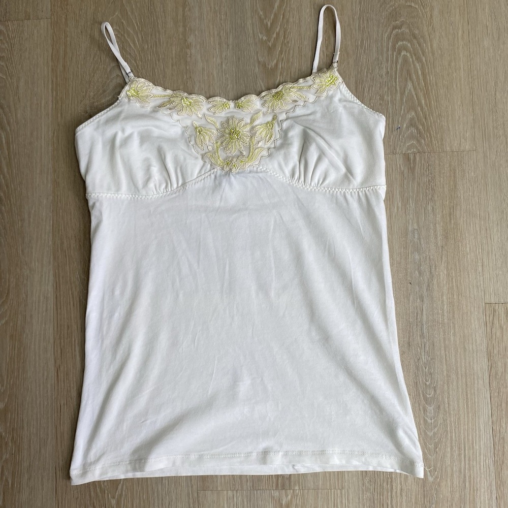 Y2K American Eagle Women's Lace Trim Cami Sz L Tank Top Fairy Retro Preppy Boho